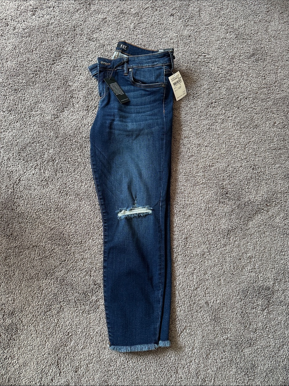 KUT Dark Blue Distressed Women’s Jeans